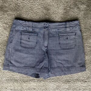 Loft striped shorts with double button front, size 12